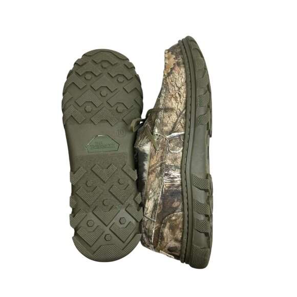 New With Box 26 BoneZZZ Mens Size 10 Camouflage Faux Fur Lined Moccasin Slippers - Picture 4 of 12